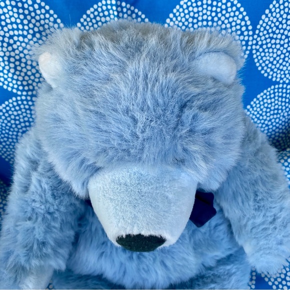 Large Baby Size Big Blue Bear Plushie Stuffed Animal - Picture 10 of 13